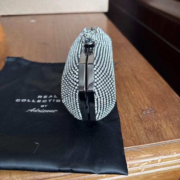 Real Collectibles by Adrienne Black Clutch with Rhinestone Detail - Picture 2 of 6